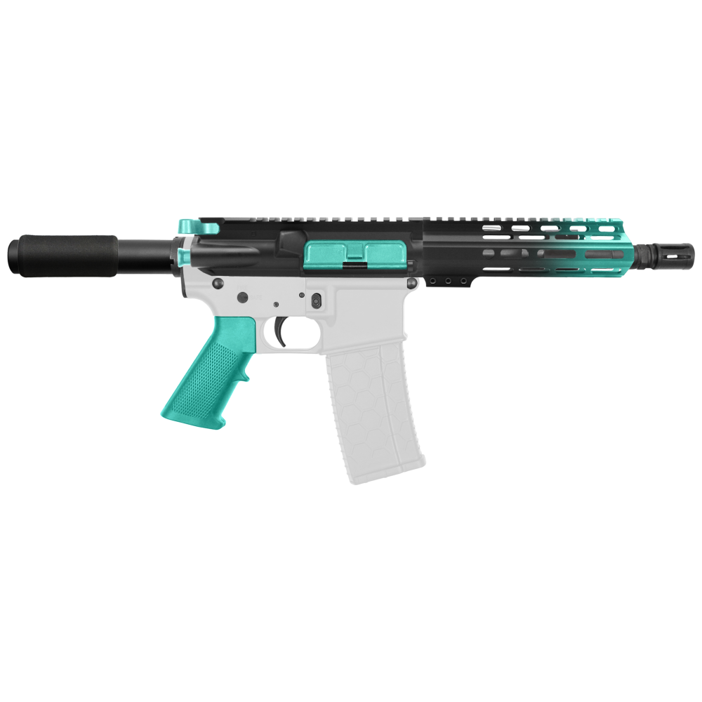 AR-15 5.56 NATO 7.5'' PISTOL KIT - FORGED UPPER WITH 7'' HANDGUARD - CERAKOTE GRADIENT ROBINS EGG