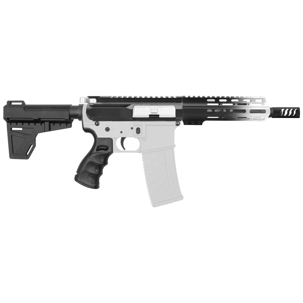 AR-15 5.56 NATO 7.5'' PISTOL KIT - SIDE CUT BILLET UPPER WITH 7'' HANDGUARD - CERAKOTE GRADIENT BRIGHT WHITE