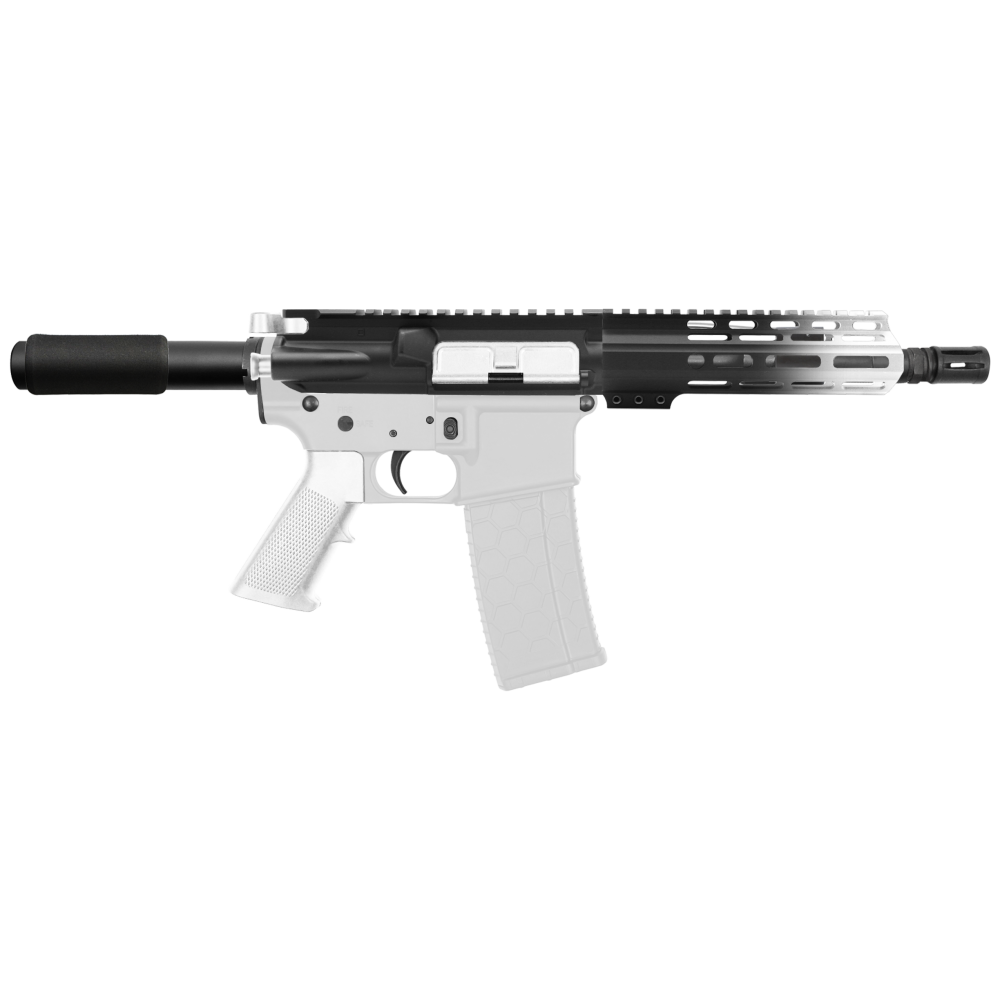 AR-15 5.56 NATO 7.5'' PISTOL KIT - FORGED UPPER WITH 7'' HANDGUARD - CERAKOTE GRADIENT BRIGHT WHITE