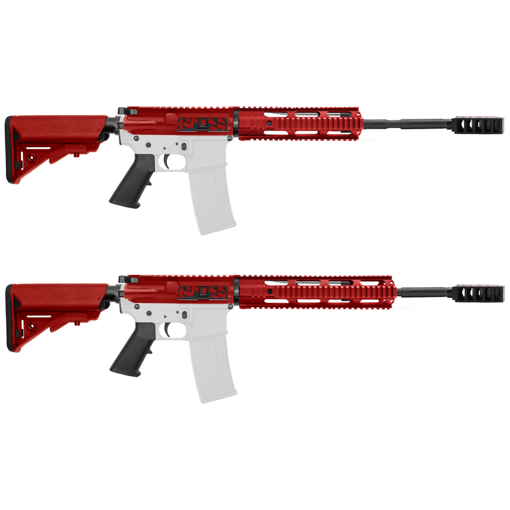 AR-15 5.56 NATO 16" CARBINE KIT WITH FREE FLOAT HANDGUARD LENGTH OPTION - CERAKOTE CAMO RED