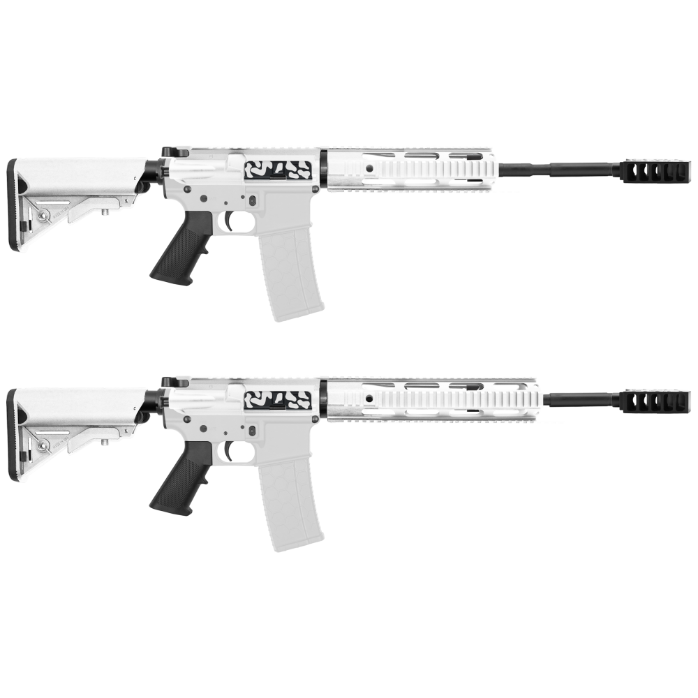 AR-15 5.56 NATO 16" CARBINE KIT WITH FREE FLOAT HANDGUARD LENGTH OPTION - CERAKOTE CAMO WHI