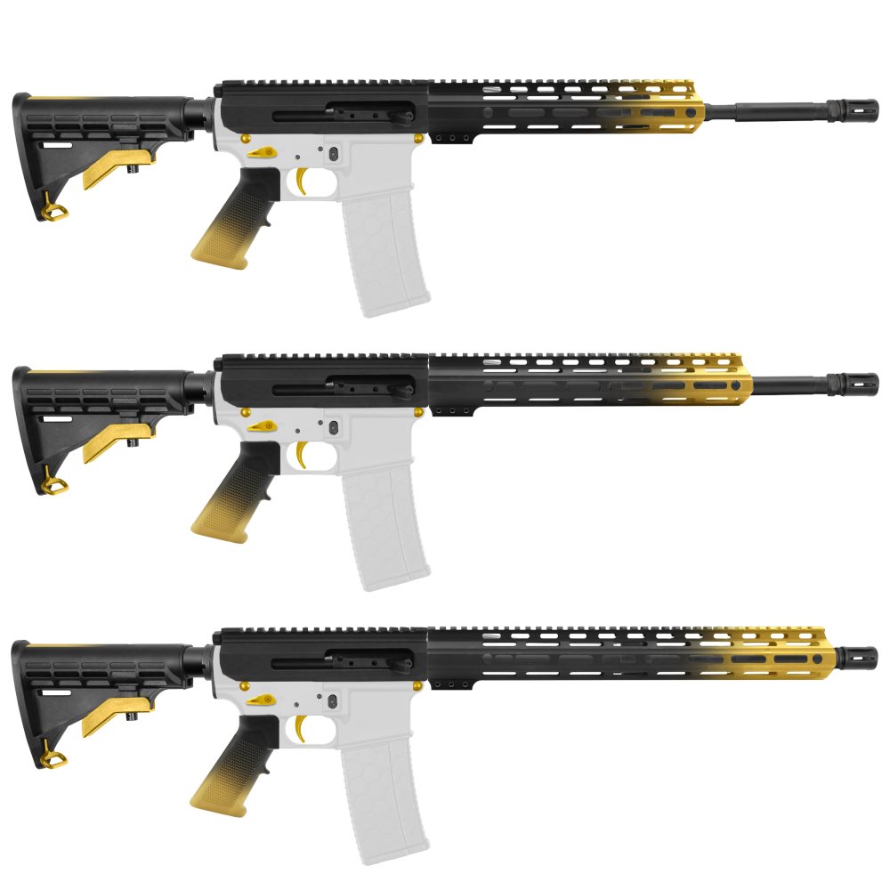 AR-15 5.56 NATO 16" SIDE-CHARGING CARBINE KIT WITH M-LOK HANDGUARD LENGTH OPTION - CERAKO GRADIENT GOLD