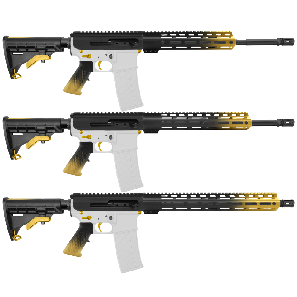AR-15 5.56 NATO 16" SIDE-CHARGING CARBINE KIT WITH M-LOK HANDGUARD LENGTH OPTION - CERAKO GRADIENT GOLD