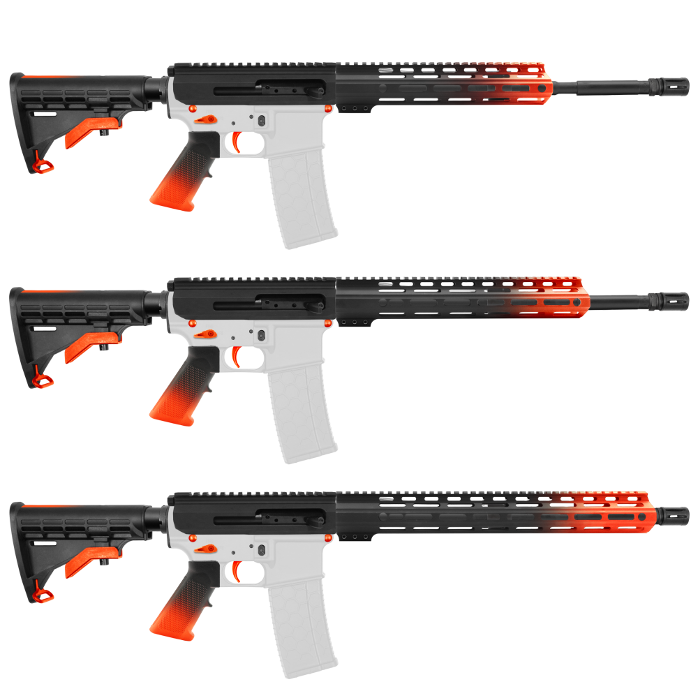 AR-15 5.56 NATO 16" SIDE-CHARGING CARBINE KIT WITH M-LOK HANDGUARD LENGTH OPTION - CERAKO GRADIENT HUNTER ORANGE