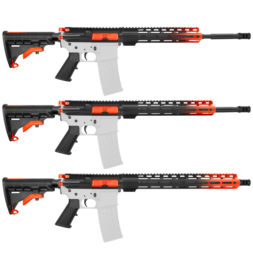 AR-15 5.56 NATO 16" CARBINE KIT WITH M-LOK HANDGUARD LENGTH OPTION - CERAKO GRADIENT HUNTER ORANGE