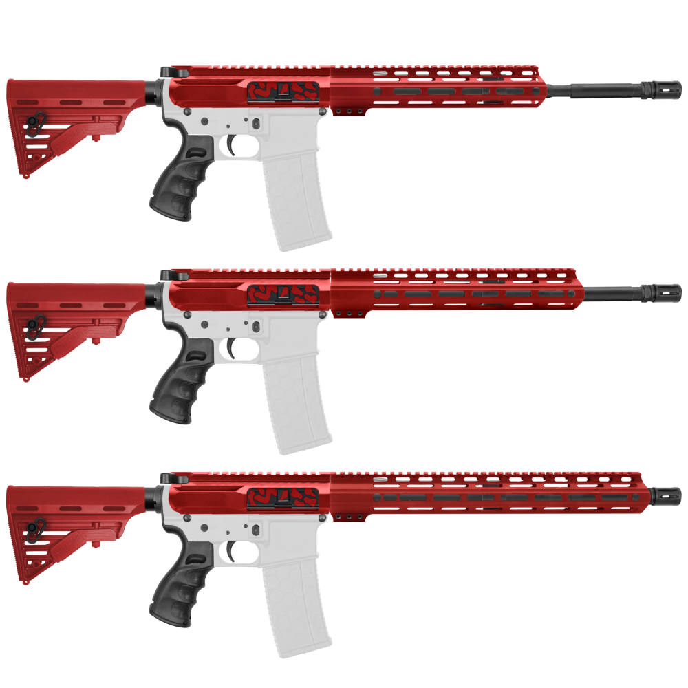 AR-15 5.56 NATO 16" CARBINE KIT WITH M-LOK HANDGUARD LENGTH OPTION - CERAKOTE CAMO RED