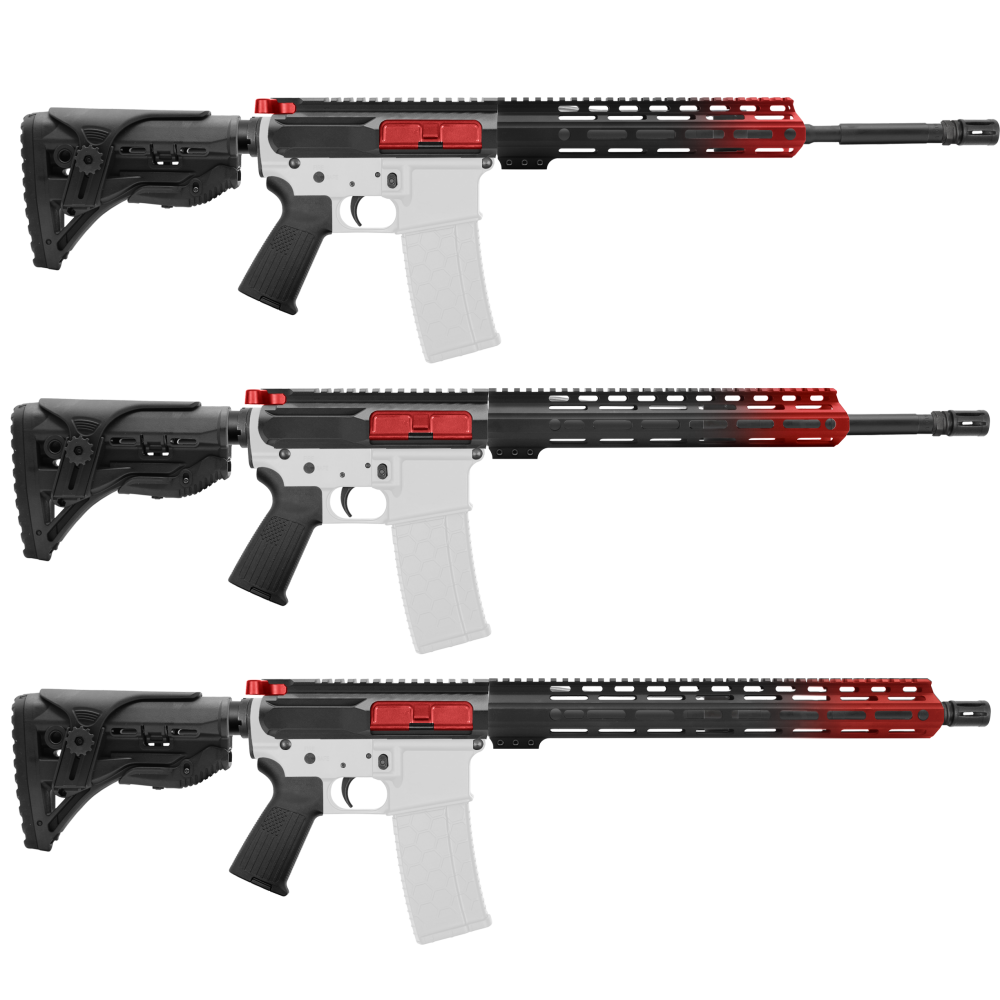 AR-15 5.56 NATO 16" CARBINE KIT WITH M-LOK HANDGUARD LENGTH OPTION - CERAKO GRADIENT RED - V2