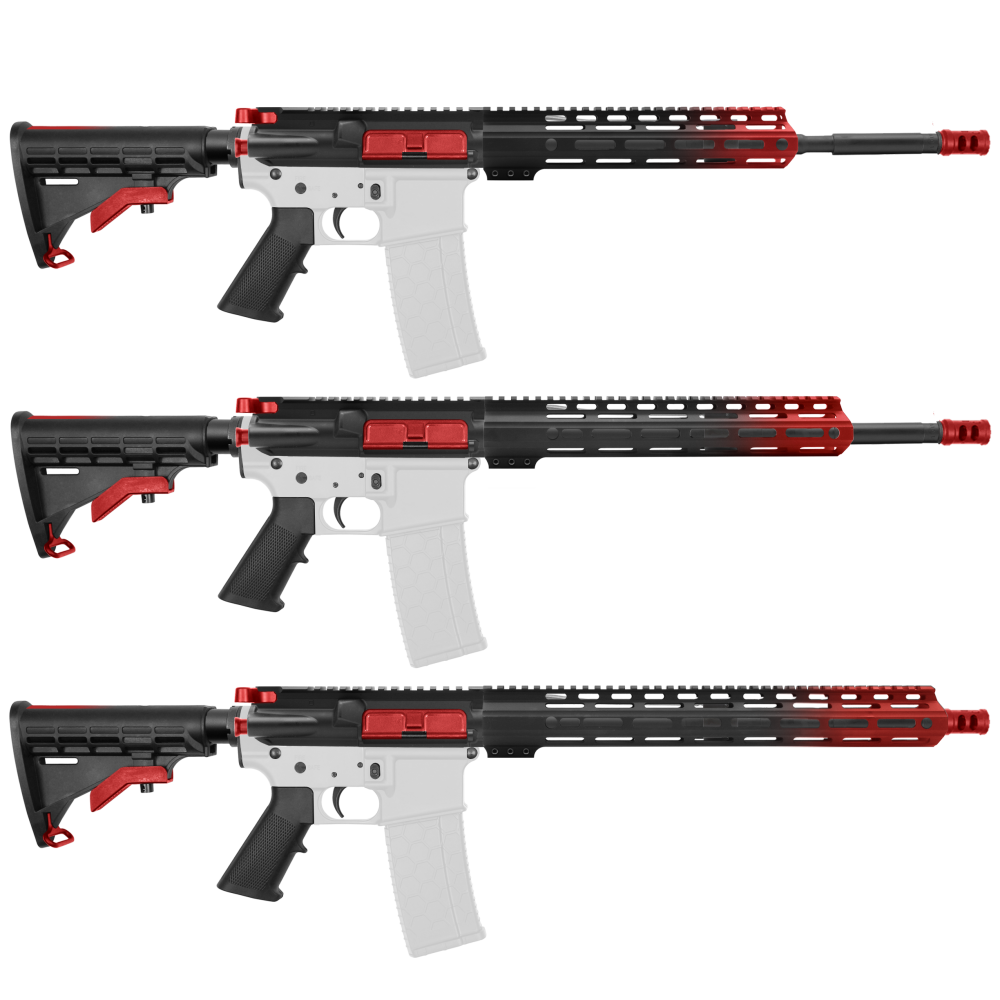 AR-15 5.56 NATO 16" CARBINE KIT WITH M-LOK HANDGUARD LENGTH OPTION - CERAKO GRADIENT RED