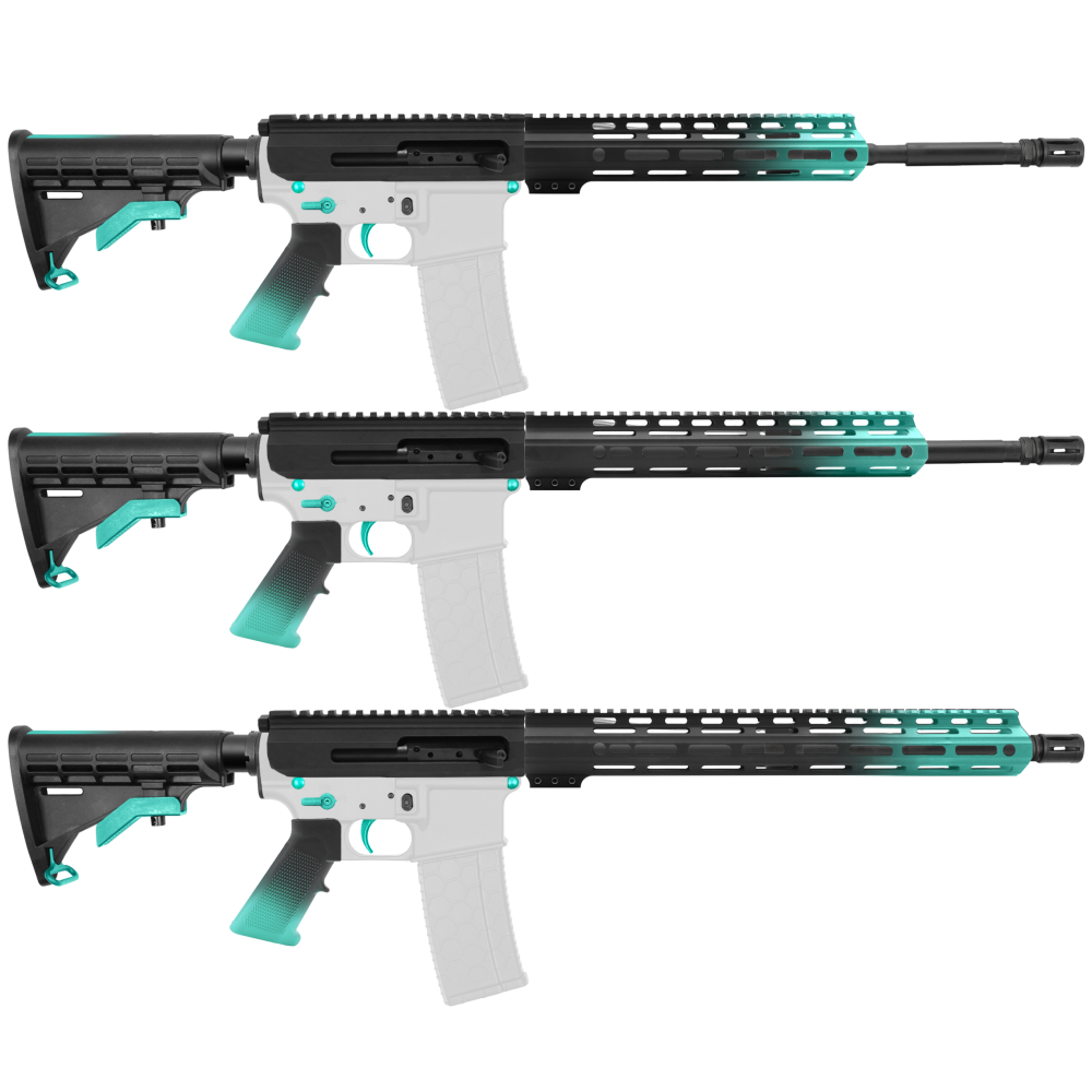 AR-15 5.56 NATO 16" SIDE-CHARGING CARBINE KIT WITH M-LOK HANDGUARD LENGTH OPTION - CERAKO GRADIENT ROBINS EGG