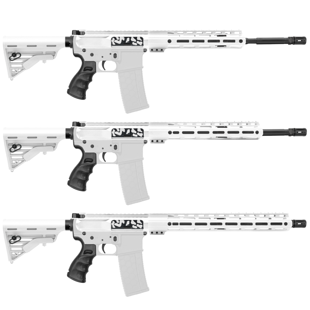 AR-15 5.56 NATO 16" CARBINE KIT WITH M-LOK HANDGUARD LENGTH OPTION - CERAKOTE CAMO WHI