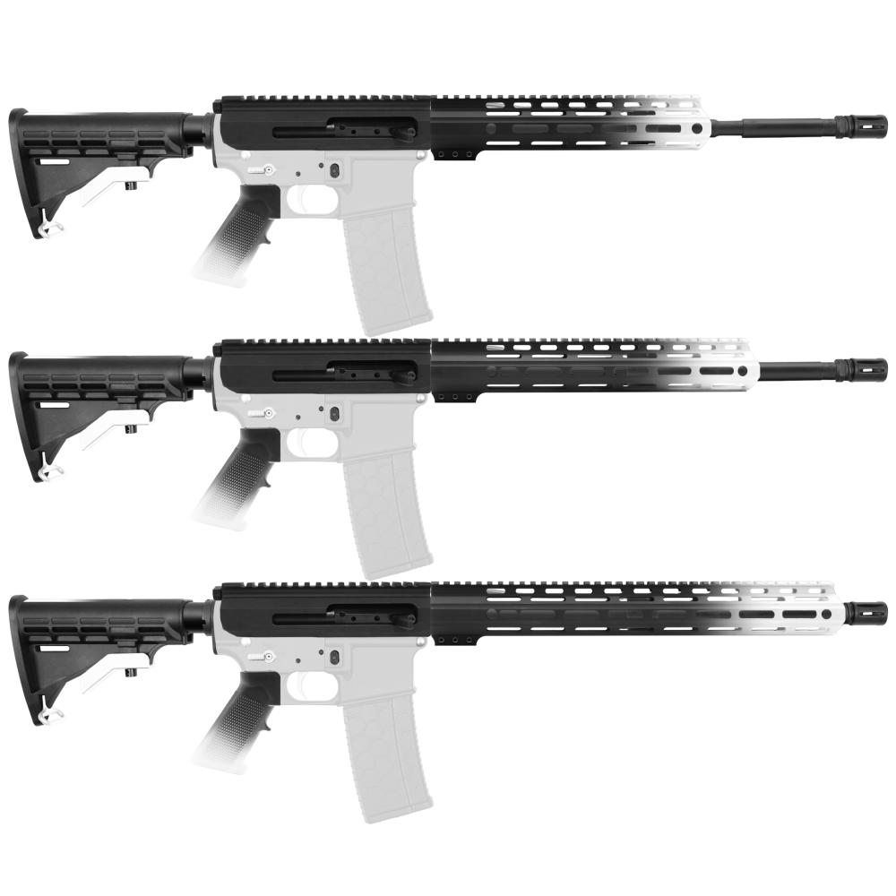 AR-15 5.56 NATO 16" SIDE-CHARGING CARBINE KIT WITH M-LOK HANDGUARD LENGTH OPTION - CERAKO GRADIENT BRIGHT WHITE
