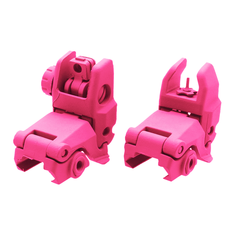 Polymer Front and Rear Sight -Spring Loaded- Cerakote Pink