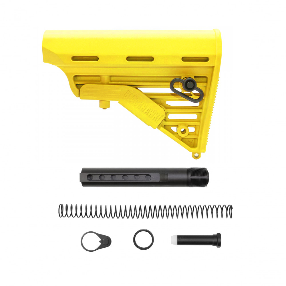 AR-15 Blackhawk Knoxx Six Position Buffer Tube Kit -Mil-Spec- 3 Ounce |Cerakote Lemon Zest