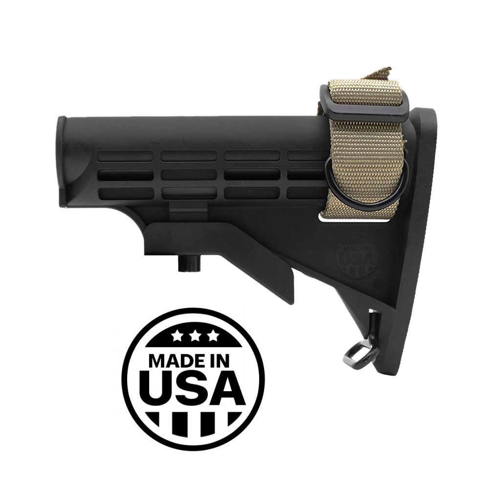 AR-15 Collapsible Standard Version Stock Body-Mil Spec-MADE IN USA - W/Universal Stock Sling Adaptor