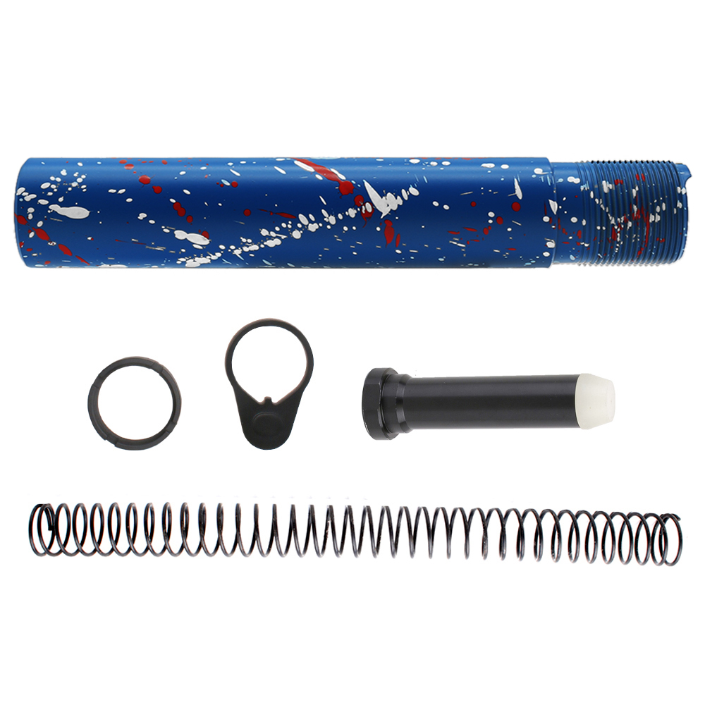 CERAKOTE BLU-RW SPLATTER | AR-15 .223/5.56 Complete Pistol Buffer Tube Kit - No Foam