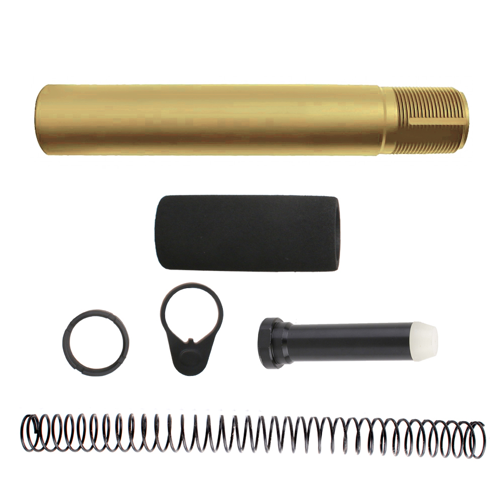 AR-15 .223/5.56 Complete Pistol GOLD Buffer Tube Kit- Cerakote Gold
