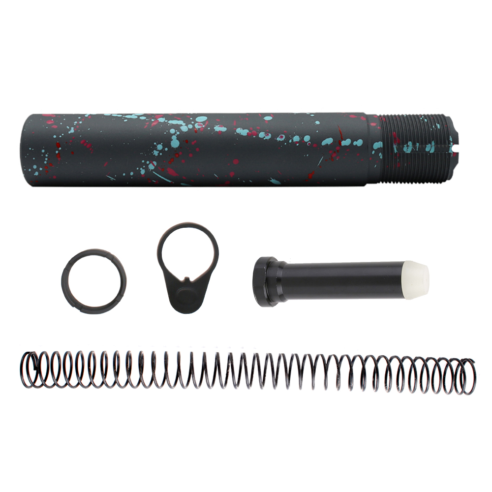 CERAKOTE SGY SPLATTER | AR-15 .223/5.56 Complete Pistol Buffer Tube Kit - No Foam	