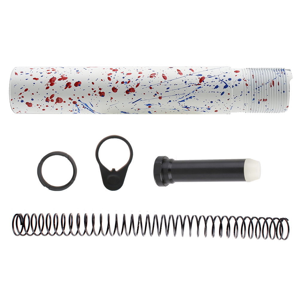 CERAKOTE WHI-BR SPLATTER | AR-15 .223/5.56 Complete Pistol Buffer Tube Kit - No Foam