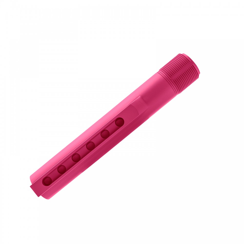 AR15 Stock Buffer Tube -Mil-Spec -6 Positions - Cerakote Pink