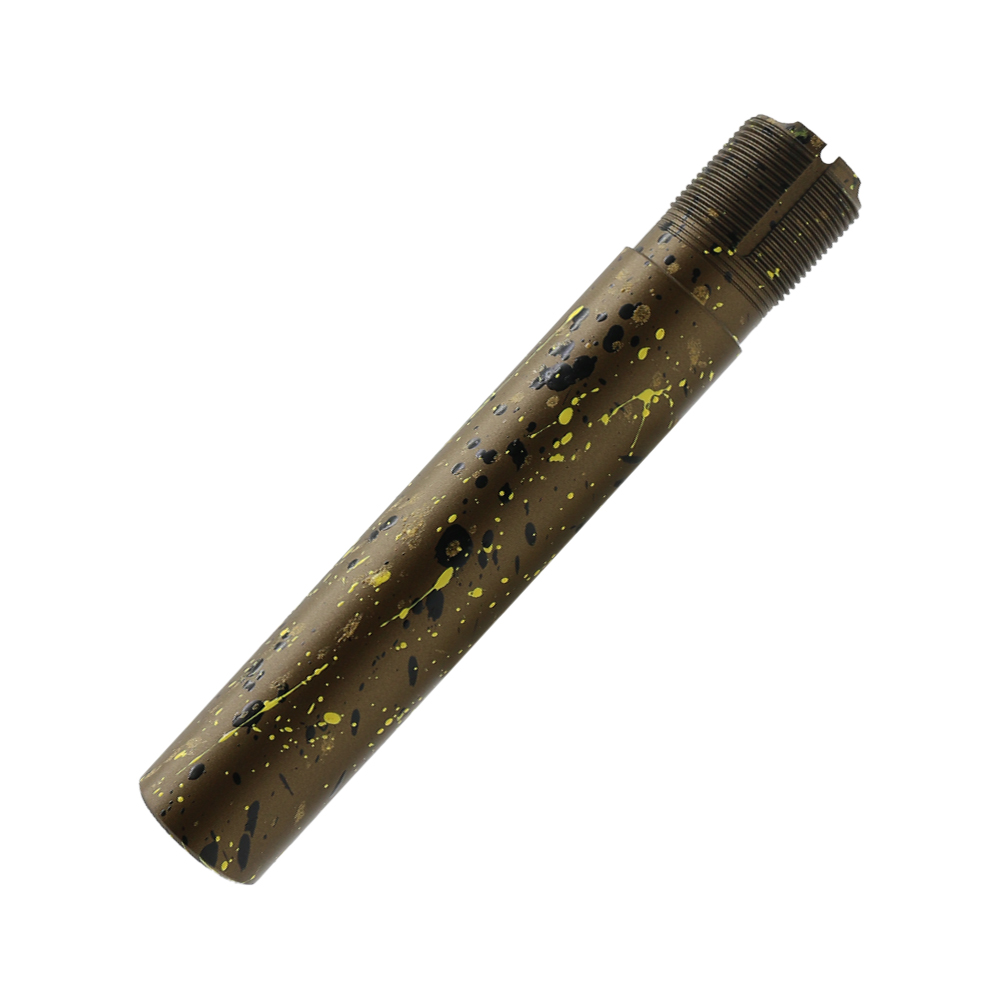 Cerakote Splatter | AR - Pistol Buffer Tube - Base Burnt Bronze - Pattern - Gold - Black - Lemon Zest