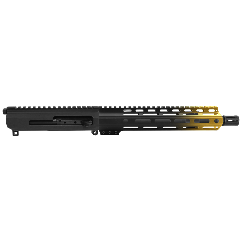 AR-15 5.56 NATO 10.5'' PISTOL KIT - SIDE-CHARGING UPPER WITH 10'' HANDGUARD - CERAKOTE GRADIENT GOLD - UPPER ASSEMBLY