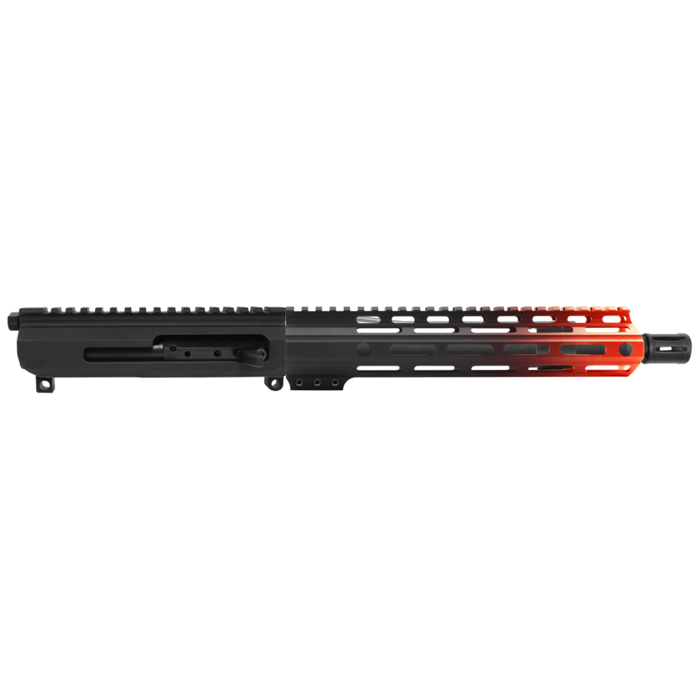 AR-15 5.56 NATO 10.5'' PISTOL KIT - SIDE-CHARGING UPPER WITH 10'' HANDGUARD - CERAKOTE GRADIENT HUNTER ORANGE - UPPER ASSEMBLY