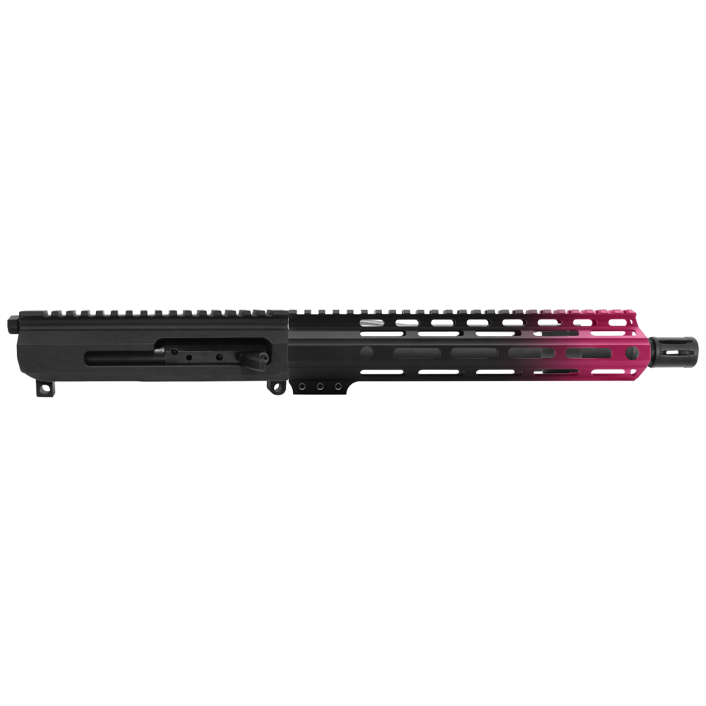 AR-15 5.56 NATO 10.5'' PISTOL KIT - SIDE-CHARGING UPPER WITH 10'' HANDGUARD - CERAKOTE GRADIENT PINK - UPPER ASSEMBLY