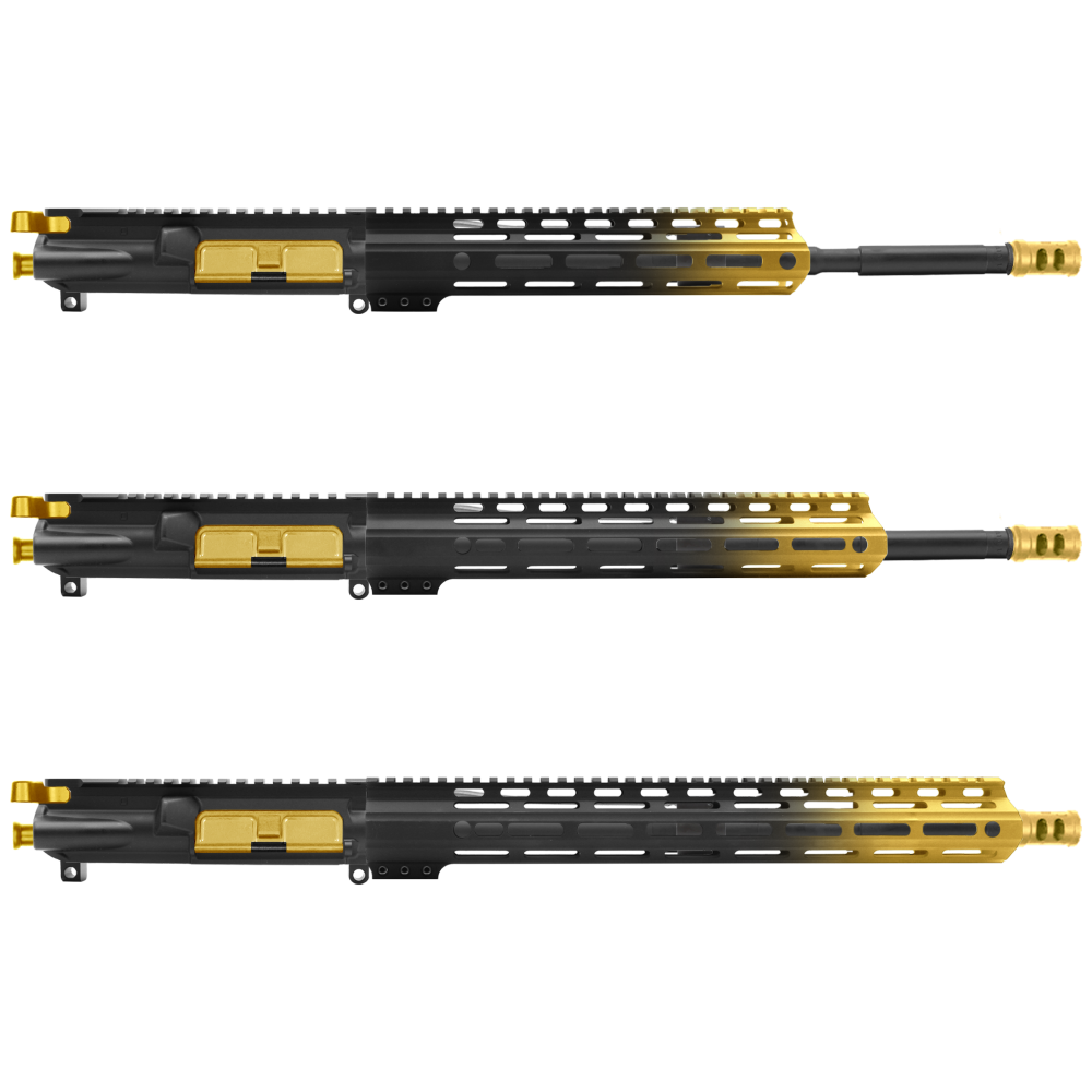 AR-15 5.56 NATO 16" CARBINE KIT WITH M-LOK HANDGUARD LENGTH OPTION - CERAKO GRADIENT GOLD - UPPER ASSEMBLY