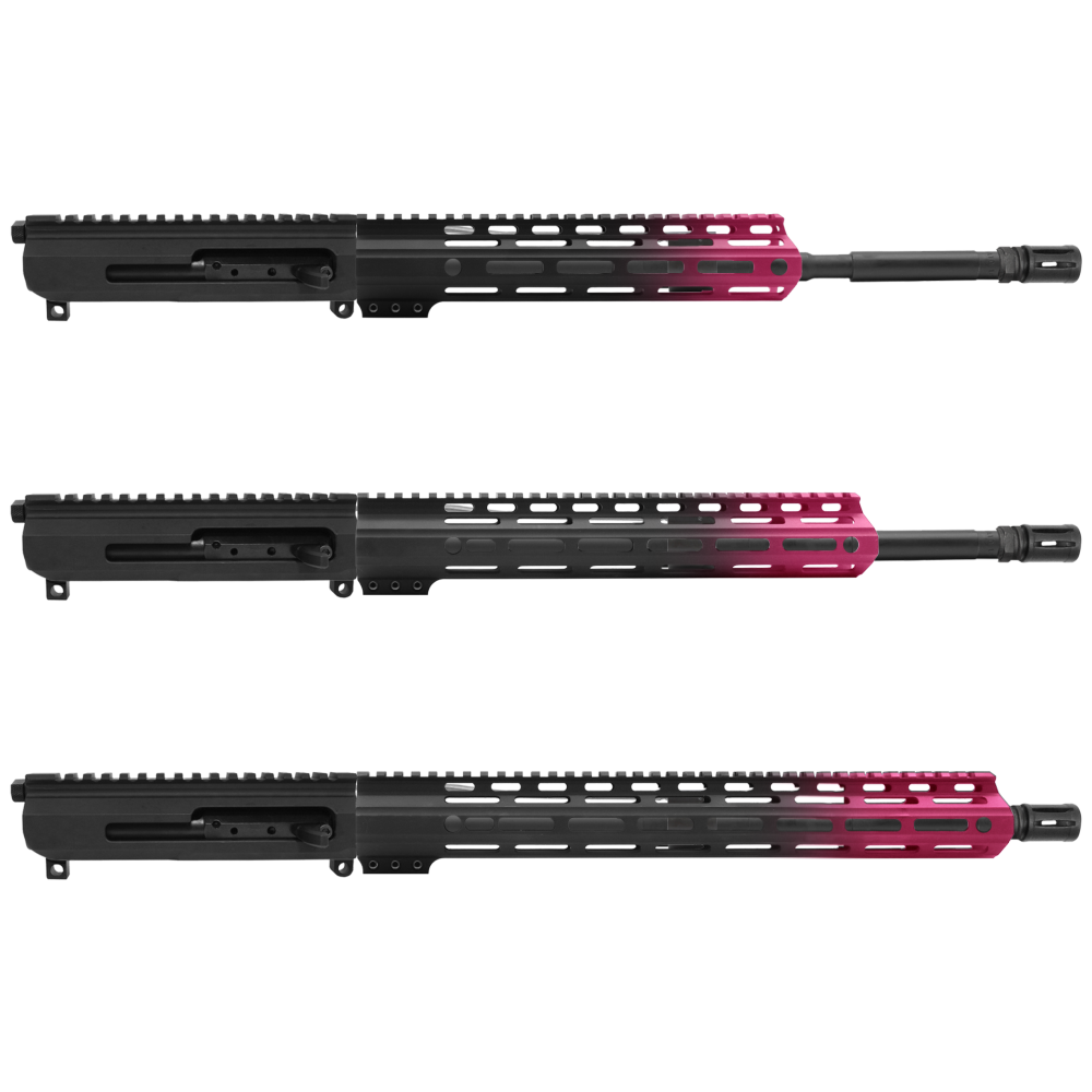 AR-15 5.56 NATO 16" SIDE-CHARGING CARBINE KIT WITH M-LOK HANDGUARD LENGTH OPTION - CERAKO GRADIENT PINK - UPPER ASSEMBLY