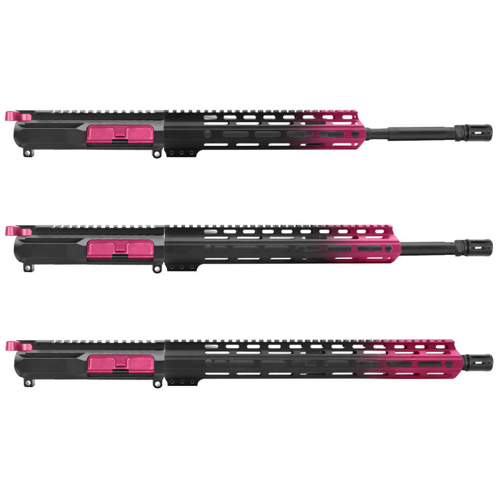 AR-15 5.56 NATO 16" CARBINE KIT WITH M-LOK HANDGUARD LENGTH OPTION - CERAKO GRADIENT PINK - V2 - UPPER ASSEMBLY