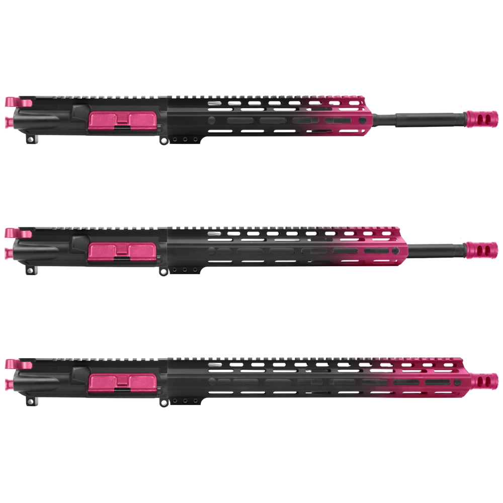 AR-15 5.56 NATO 16" CARBINE KIT WITH M-LOK HANDGUARD LENGTH OPTION - CERAKO GRADIENT PINK - UPPER ASSEMBLY