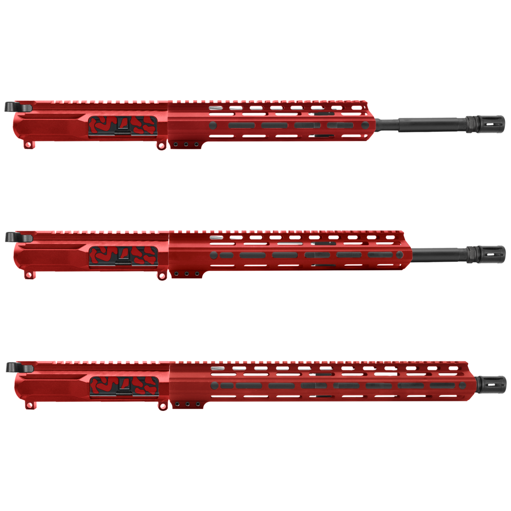 AR-15 5.56 NATO 16" CARBINE KIT WITH M-LOK HANDGUARD LENGTH OPTION - CERAKOTE CAMO RED - UPPER ASSEMBLY