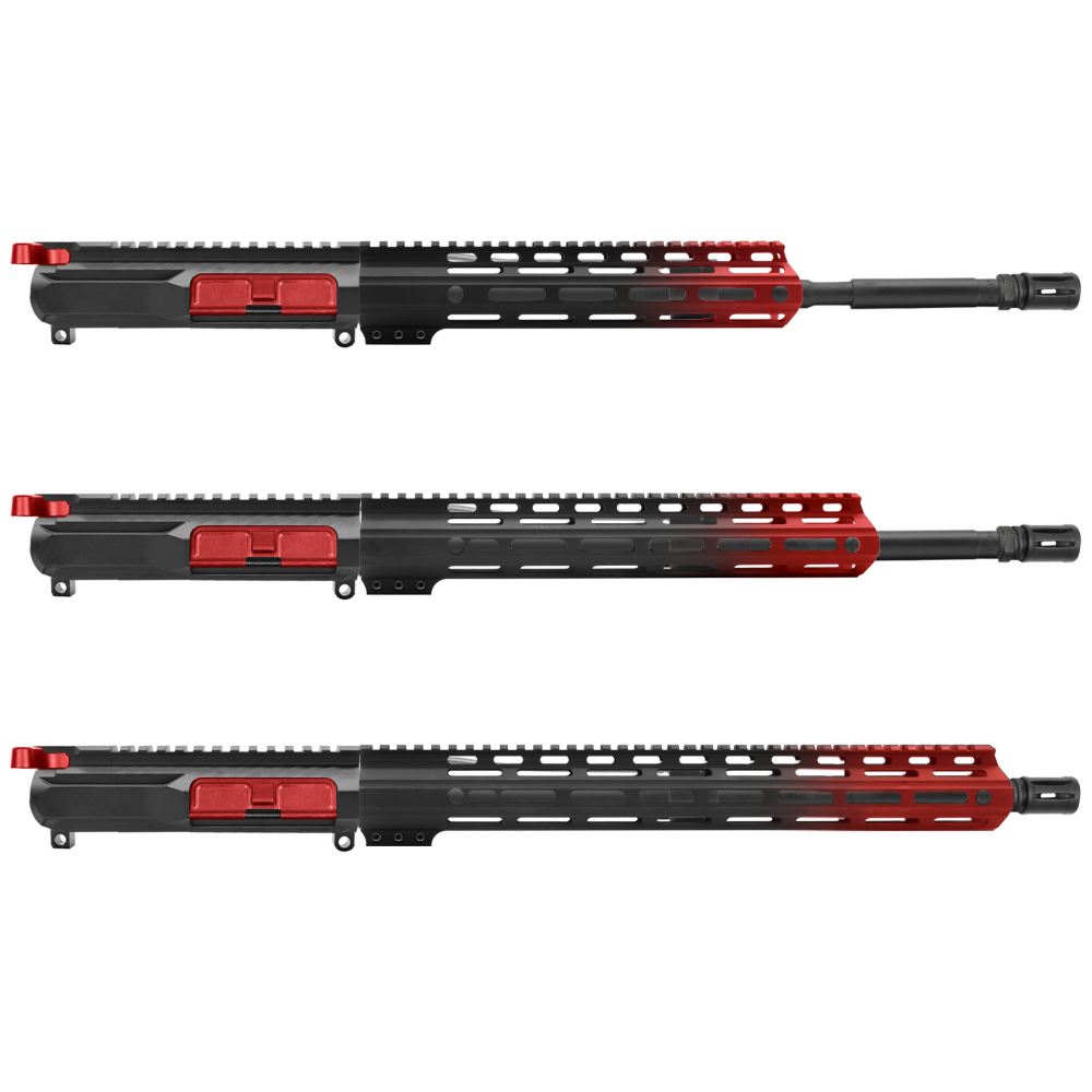 AR-15 5.56 NATO 16" CARBINE KIT WITH M-LOK HANDGUARD LENGTH OPTION - CERAKO GRADIENT RED - V2 - UPPER ASSEMBLY