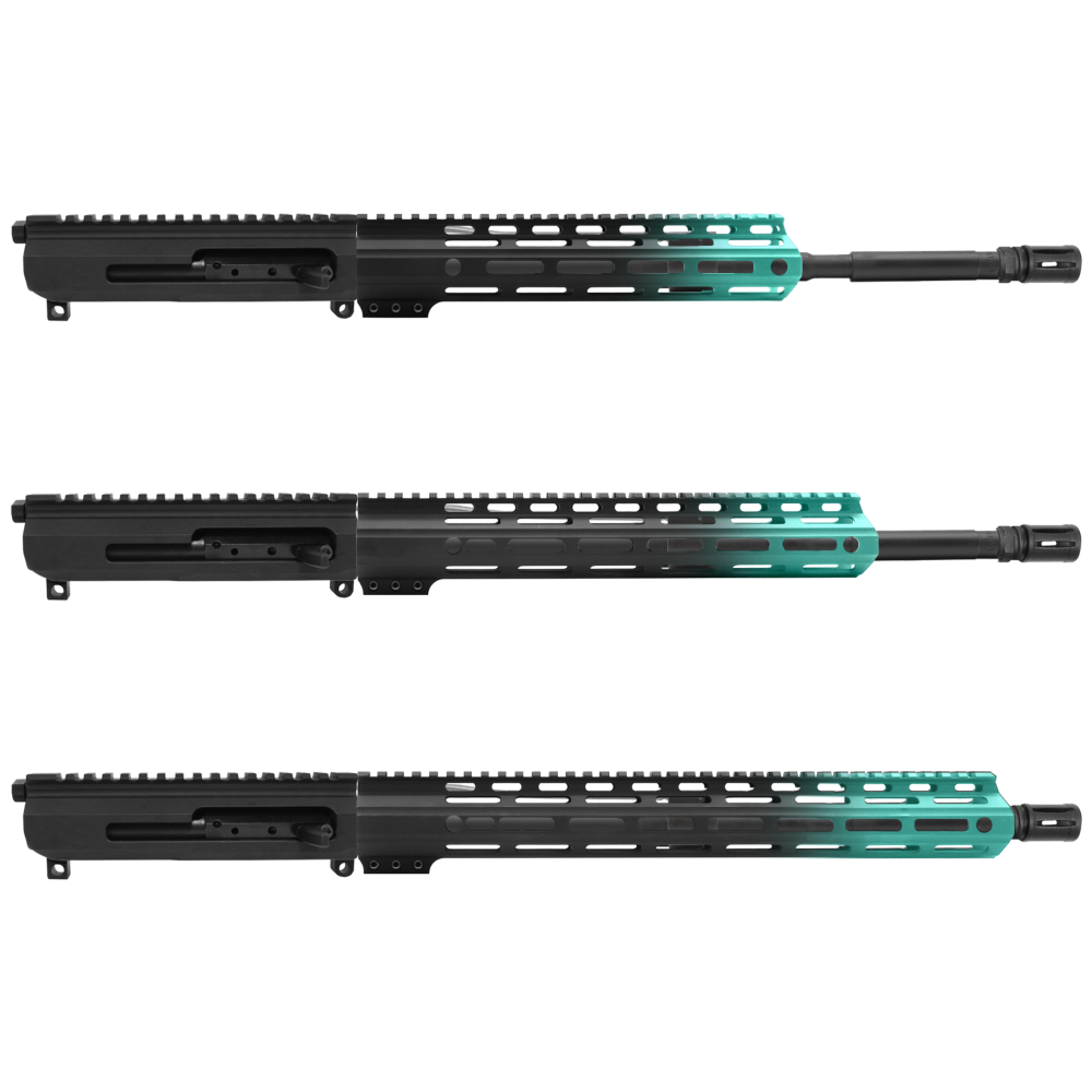 AR-15 5.56 NATO 16" SIDE-CHARGING CARBINE KIT WITH M-LOK HANDGUARD LENGTH OPTION - CERAKO GRADIENT ROBINS EGG - UPPER ASSEMBLY