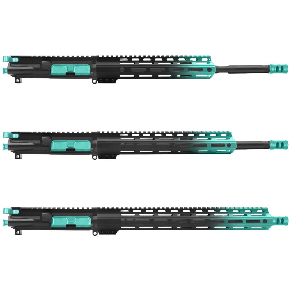 AR-15 5.56 NATO 16" CARBINE KIT WITH M-LOK HANDGUARD LENGTH OPTION - CERAKO GRADIENT ROBINS EGG - UPPER ASSEMBLY