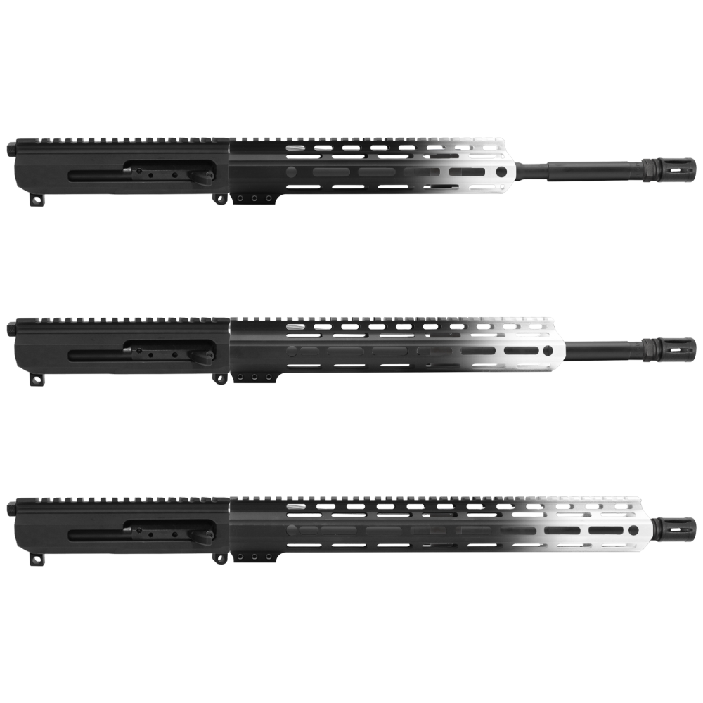 AR-15 5.56 NATO 16" SIDE-CHARGING CARBINE KIT WITH M-LOK HANDGUARD LENGTH OPTION - CERAKO GRADIENT BRIGHT WHITE - UPPER ASSEMBLY