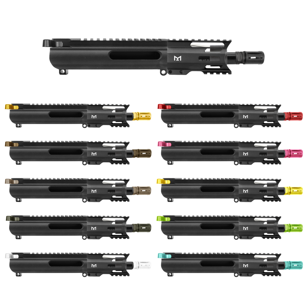 AR-15 5.56 NATO 5'' PISTOL KIT - FORGED UPPER WITH 4'' M LOK HANDGUARD- SLICK SLIDE - COLOR OPTION - UPPER ASSEMBLY