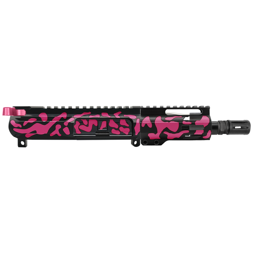 AR-15 5.56 NATO 5'' PISTOL KIT - BILLET UPPER WITH 4'' HANDGUARD - CERAKOTE CAMO PNK - V2 - UPPER ASSEMBLY