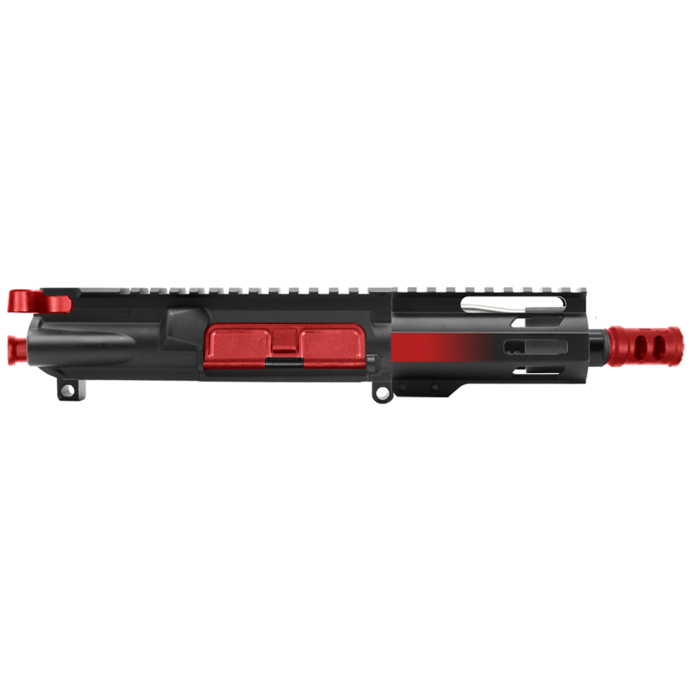 AR-15 5.56 NATO 5'' PISTOL KIT - FORGED UPPER WITH 4'' HANDGUARD - CERAKOTE GRADIENT RED - UPPER ASSEMBLY