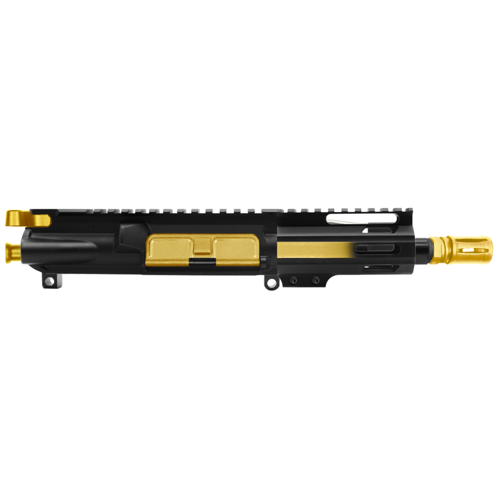AR-15 5.56 NATO 5'' PISTOL KIT - FORGED UPPER WITH 4'' HANDGUARD - CERAKOTE GRADIENT GOLD - UPPER ASSEMBLY
