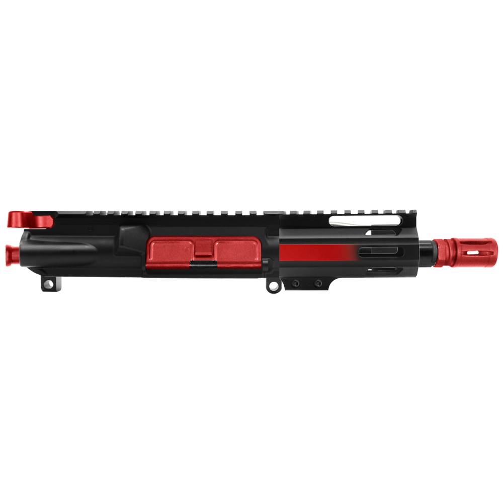 AR-15 5.56 NATO 5'' PISTOL KIT - FORGED UPPER WITH 4'' HANDGUARD - CERAKOTE GRADIENT RED - UPPER ASSEMBLY