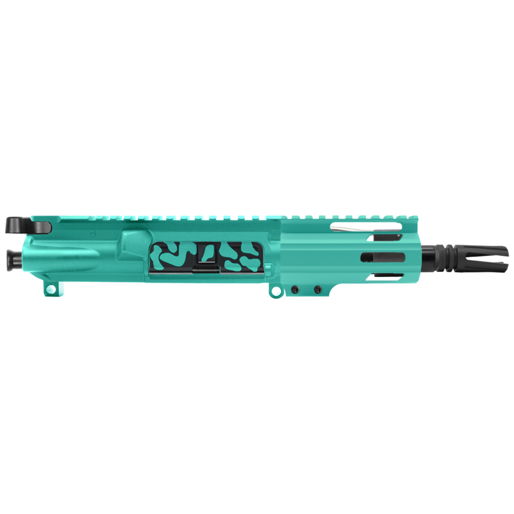 AR-15 5.56 NATO 5'' PISTOL KIT - FORGED UPPER WITH 4'' HANDGUARD - CERAKOTE CAMO RGB - V3 - UPPER ASSEMBLY