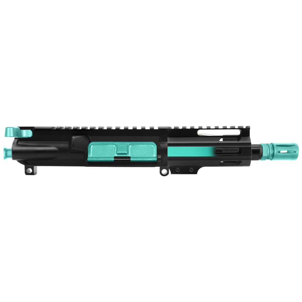 AR-15 5.56 NATO 5'' PISTOL KIT - FORGED UPPER WITH 4'' HANDGUARD - CERAKOTE GRADIENT ROBINS EGG - UPPER ASSEMBLY