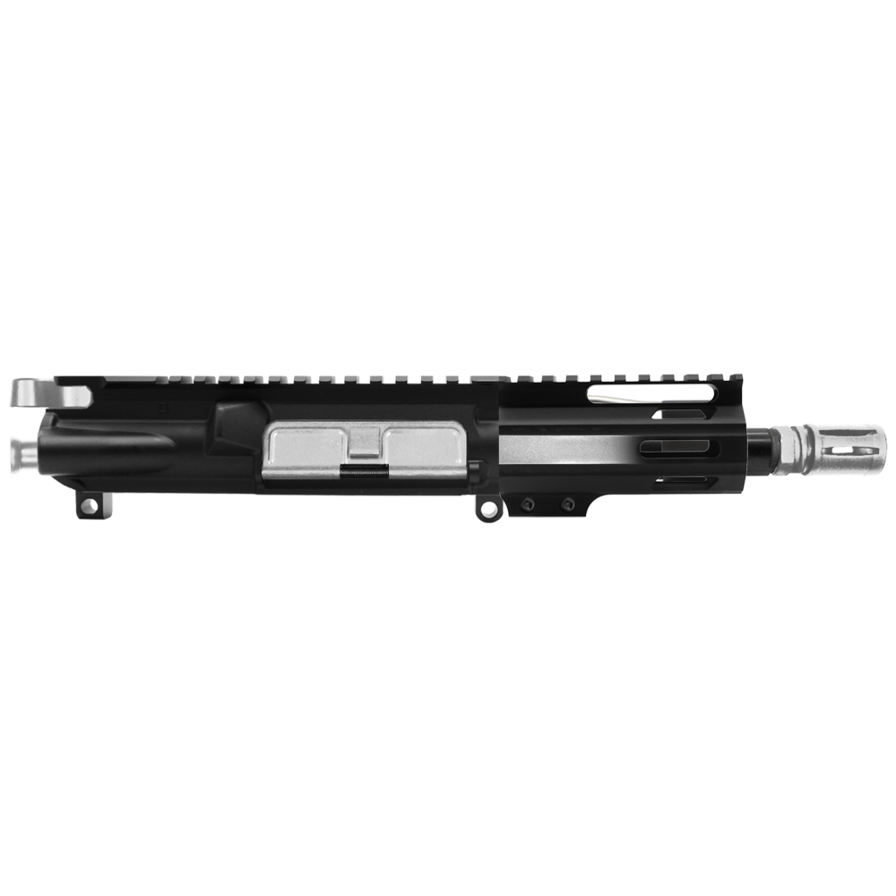 AR-15 5.56 NATO 5'' PISTOL KIT - FORGED UPPER WITH 4'' HANDGUARD - CERAKOTE GRADIENT GLACIER SILVER - UPPER ASSEMBLY