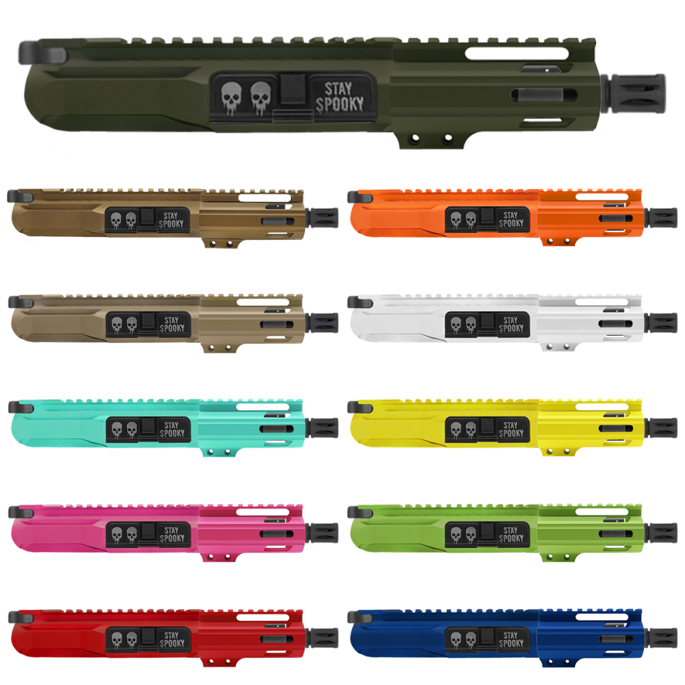AR-15 5.56 NATO 5'' PISTOL - BILLET UPPER WITH 4'' HANDGUARD- COLOR SET BILLET UPPER AND HANDGUARD OPTIONS - UPPER ASSEMBLY