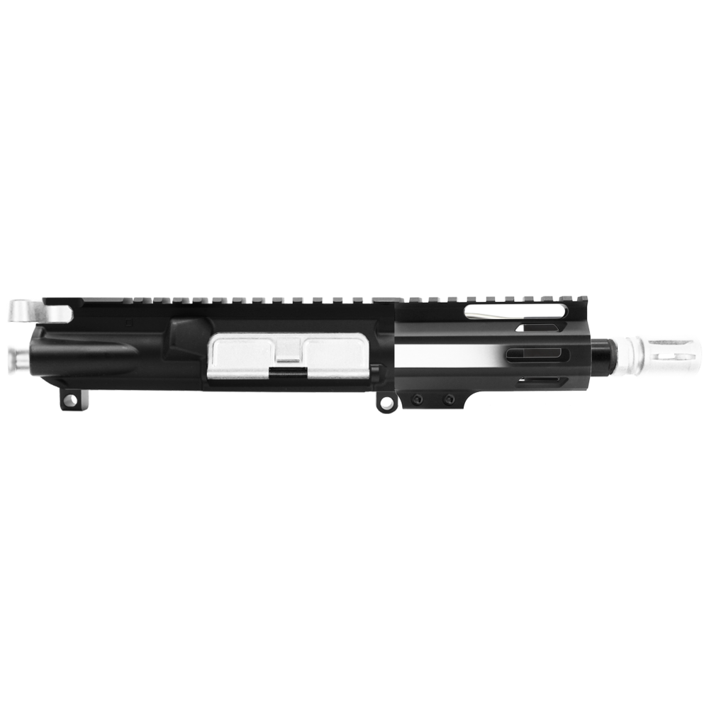 AR-15 5.56 NATO 5'' PISTOL KIT - FORGED UPPER WITH 4'' HANDGUARD - CERAKOTE GRADIENT BRIGHT WHITE - UPPER ASSEMBLY