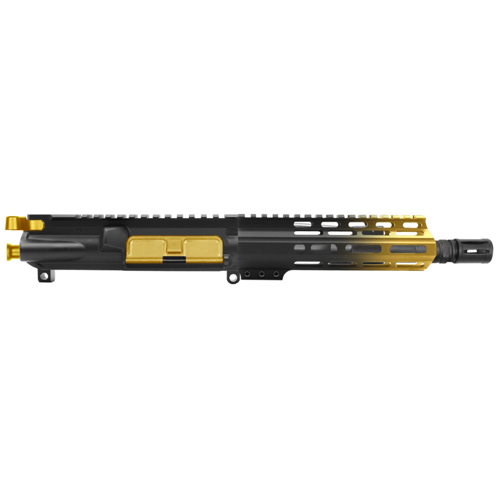 AR-15 5.56 NATO 7.5'' PISTOL KIT - FORGED UPPER WITH 7'' HANDGUARD - CERAKOTE GRADIENT GOLD - UPPER ASSEMBLY