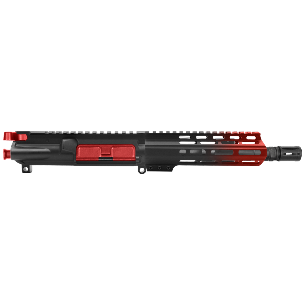 AR-15 5.56 NATO 7.5'' PISTOL KIT - FORGED UPPER WITH 7'' HANDGUARD - CERAKOTE GRADIENT RED - UPPER ASSEMBLY