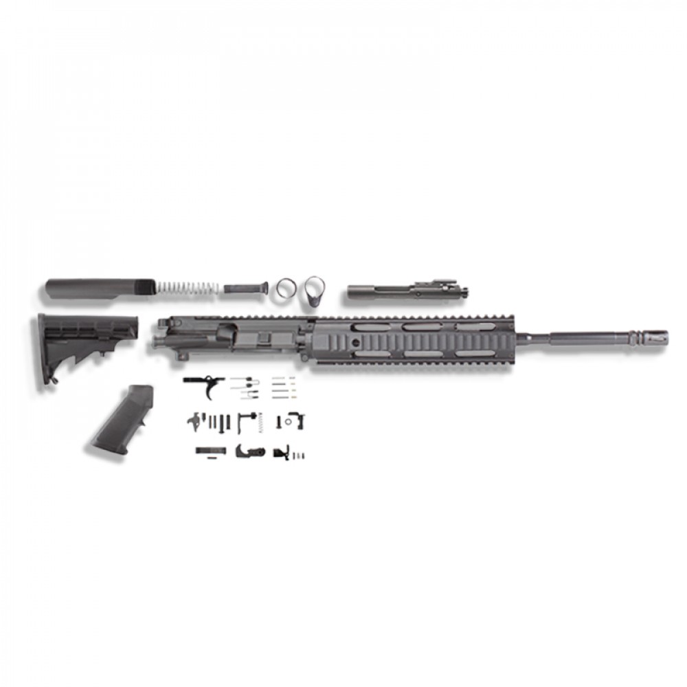 AR-15 16" RIFLE BUILD KIT W/10" QUAD RAIL HANDGUARD BCG LPK & STOCK KIT (ASSEMBLED UPPER) 10 PERCENT OFF