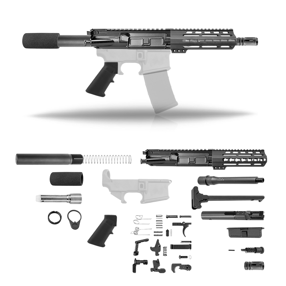 AR 9mm 7.5" Kit - 7" Keymod Super Slim Light Handguard (MADE IN U...